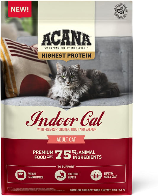ACANA Highest Protein Dry Cat Food Indoor Cat Food Recipe 10lb Bag