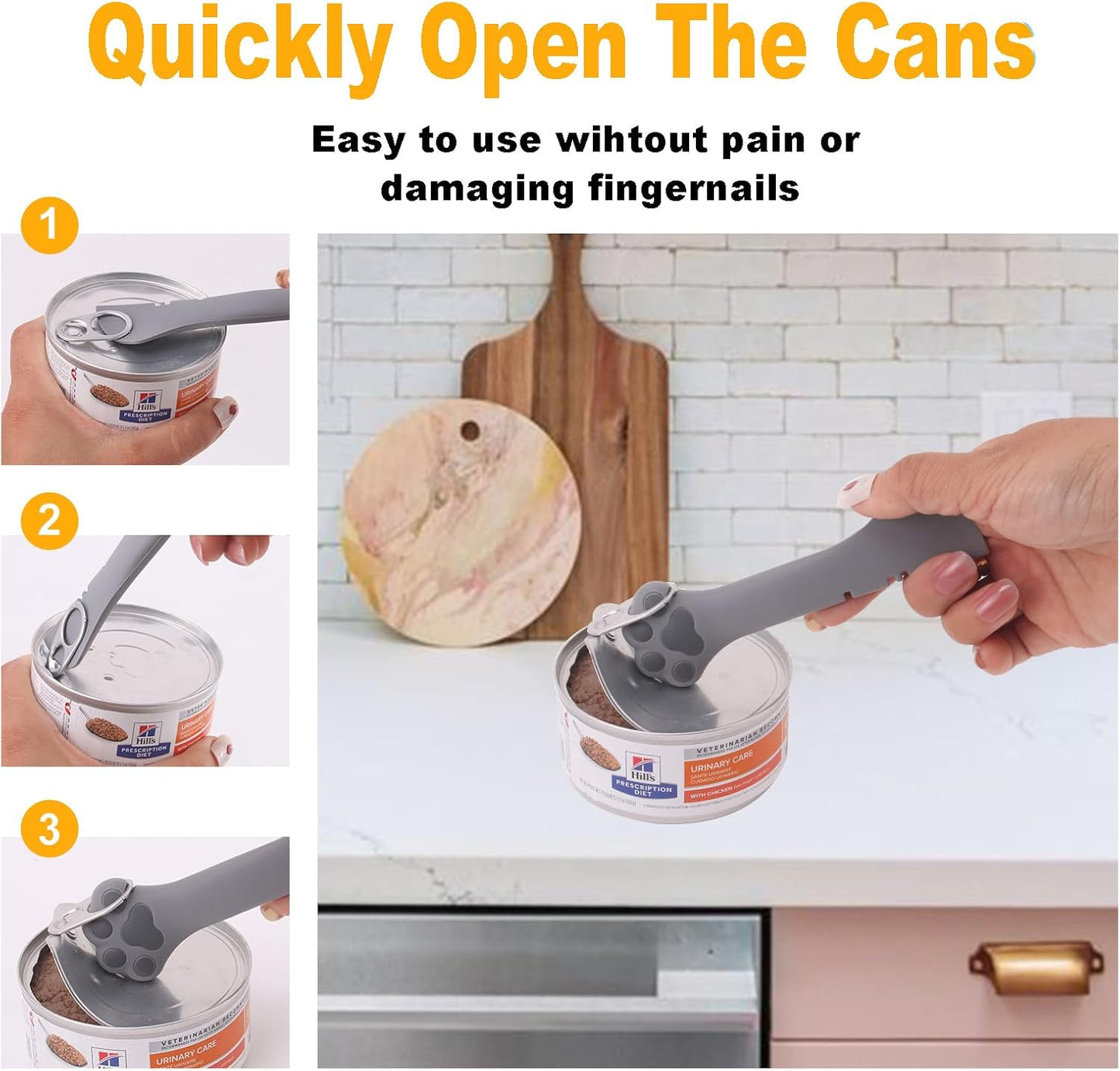 Comtim 5 PCS Pet Food Can Lids & Spoons Set - Silicone Dog Cat Food Can Covers Lids Top/Multi-Function Cat Food Spoon Spatula Can Opener for Wet Food/Long Handle Spoon Easy to Scoop Food