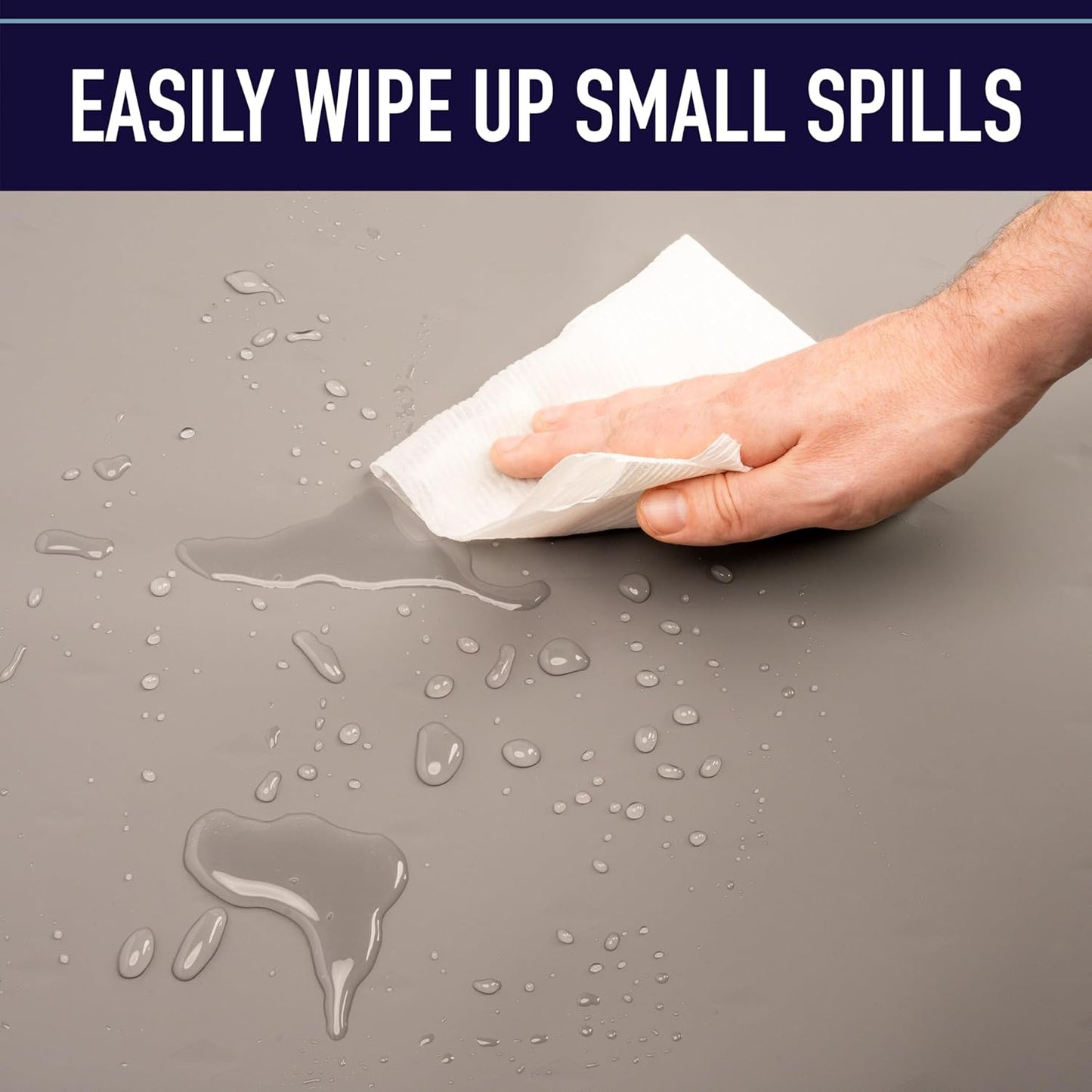 Leash Boss Dog Food Mat – Waterproof Silicone Pet Feeding Mat with Raised Edges for Dogs & Cats, Non-Slip Placemat for Food & Water Bowls, Spill-Proof Floor Protection, Easy to Clean(Beige,ML-20"x13")