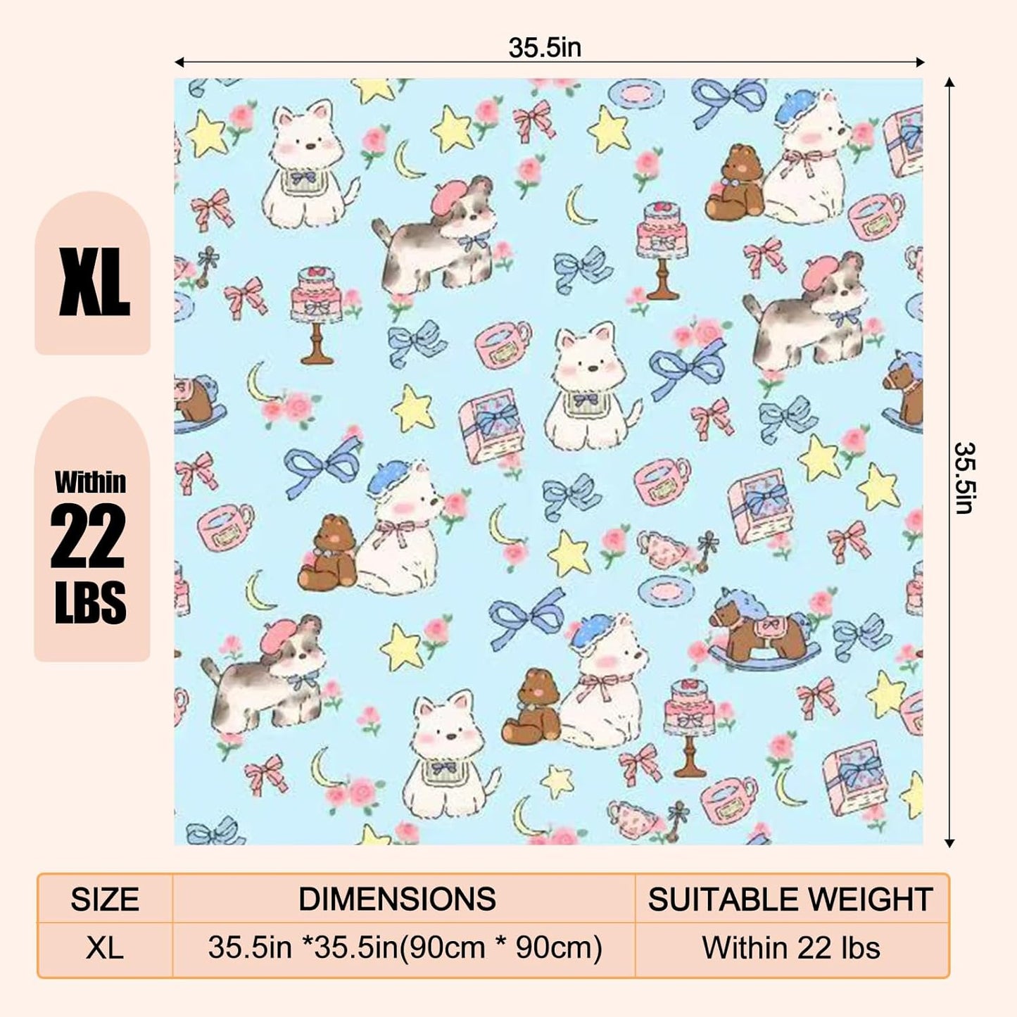 35.5" Cat Grooming Wrap Cat Wrap for Cutting Nails Cat Restraint for Nail Clipping Cat Swaddle Wrap Cat Burrito Wrap XL(Within 22lbs) Anti-Scratch Anti-Escape Multifunctional Pet Tool