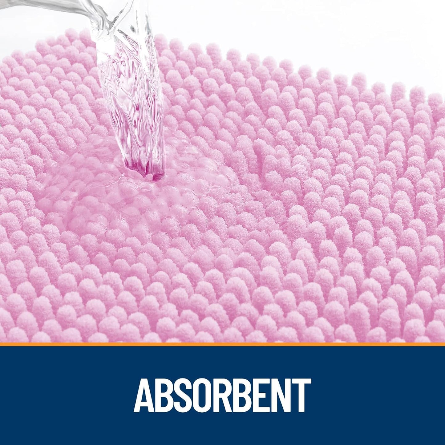 OLANLY Dog Door Mat for Muddy Paws 24x16, Absorbs Moisture and Dirt, Absorbent Non-Slip Washable Doormat, Quick Dry Chenille Mud Mat for Dogs, Entry Indoor Entryway Carpet for Inside Floor, Pink