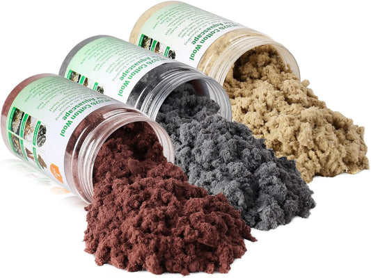 Cotton Wool for Aquascape- Gap Filler Cotton for Rocks & Wood | Aquarium Safe Bonding Material | Secure Adhesive Helper (Brownish red(Driftwood Color))