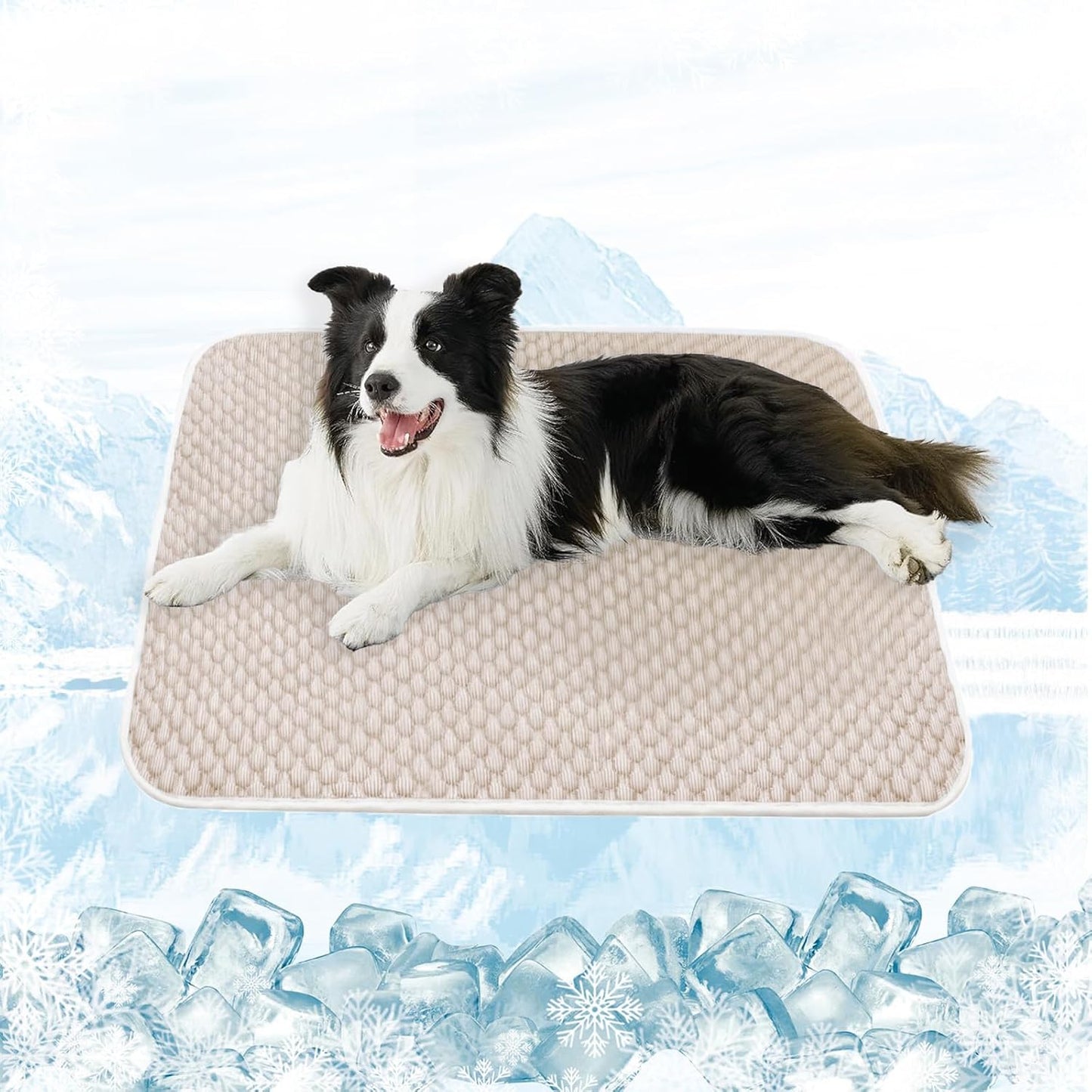 MICROCOSMOS Pet Cooling Mat & Sleeping Pad- Breathable Bubble Surface, EZ Clean. Keep Cooling for Pets, Kids and Adults in Summer.(Brown, 36" x 36")