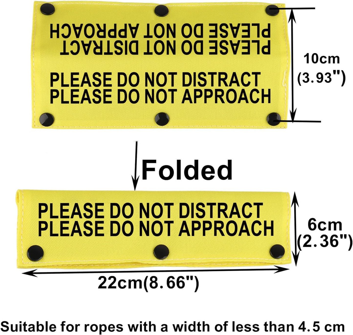 Funny Dog Leash Sleeve Please Do Not Distract Please Do Not Approach Dog Leash Wrap Sleeve (Not Distract Not Approach-YE Sleeve)