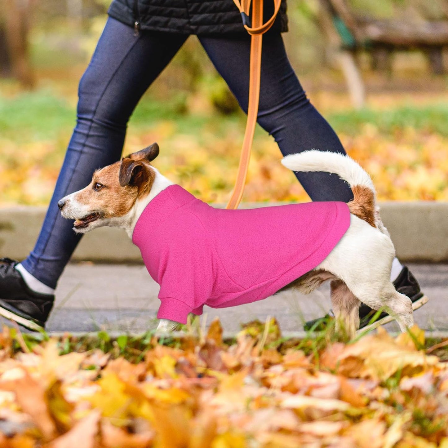 3 Pack Dog Sweaters for Large Dogs, Fleece Dog Sweater Large Pet Clothes Turtleneck Soft Warm Sweatshirt Boy Girl Pet(Pink+Hotpink+Purple,L)
