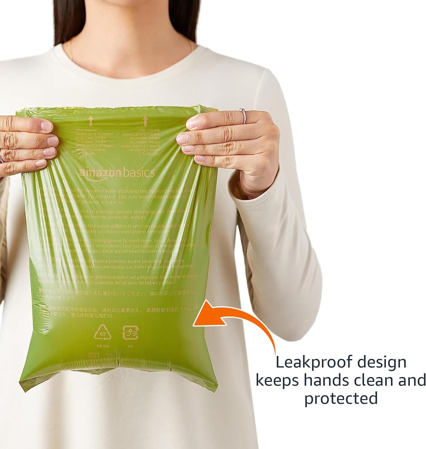 Amazon Basics Dog Poop Bags with Dispenser, 270 Count, Enhanced for Guaranteed Leakproof, Lavender Scented, Includes Leash Clip