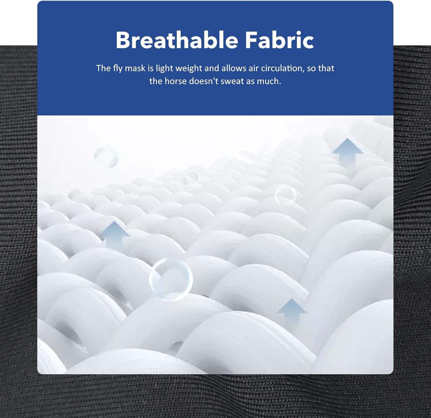 Harrison Howard Super Comfort Stretchy Fly Mask Large Eye Space with UV Protection Soft on Skin with Breathability Doodle Aztec M Cob