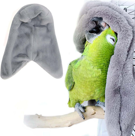 SIMENA Bird Blanket for Cage, Corner Fleece Bed for Birds, Cozy Bird Warmer, Parrot House for Cage, Cuddle Nest Hanging Toy for Lovebirds Parakeet (Medium)