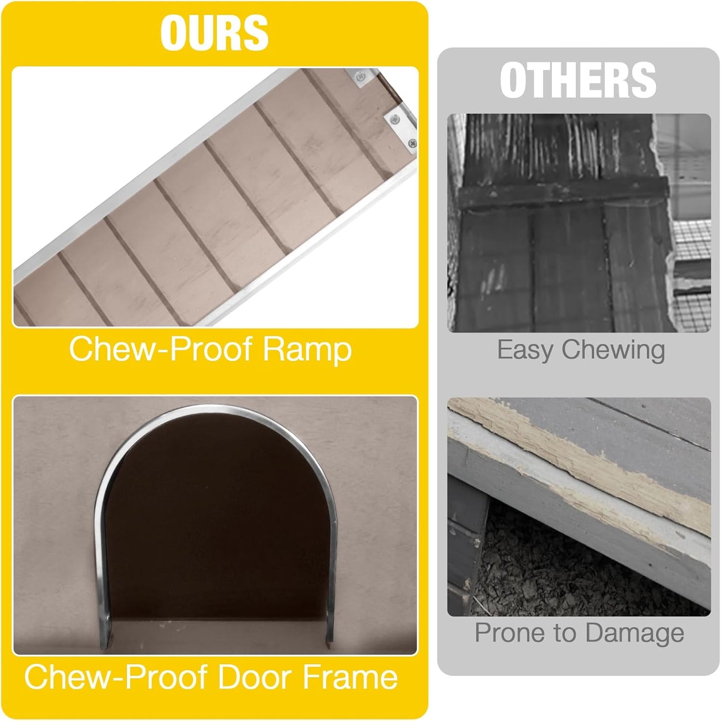 AIVITUVIN Wooden Guinea Pig Cage Indoor with Cooling Plate and Anti-Chewing Edges Two-Story Rabbit Hutch Pull Out Tray Outdoor Rabbit Cage with Raised Stand and Wire Mesh Small Animals Cage (Brown