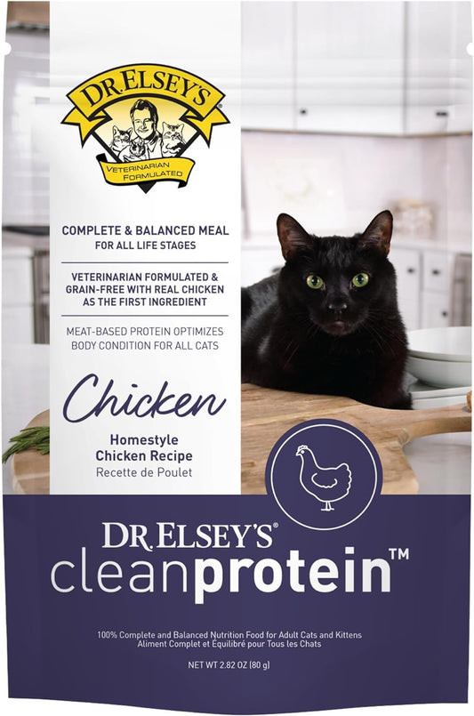 Dr. Elsey's Clean Protein Chicken Home Style Recipe All-Meat Pouch (Pack of 12)
