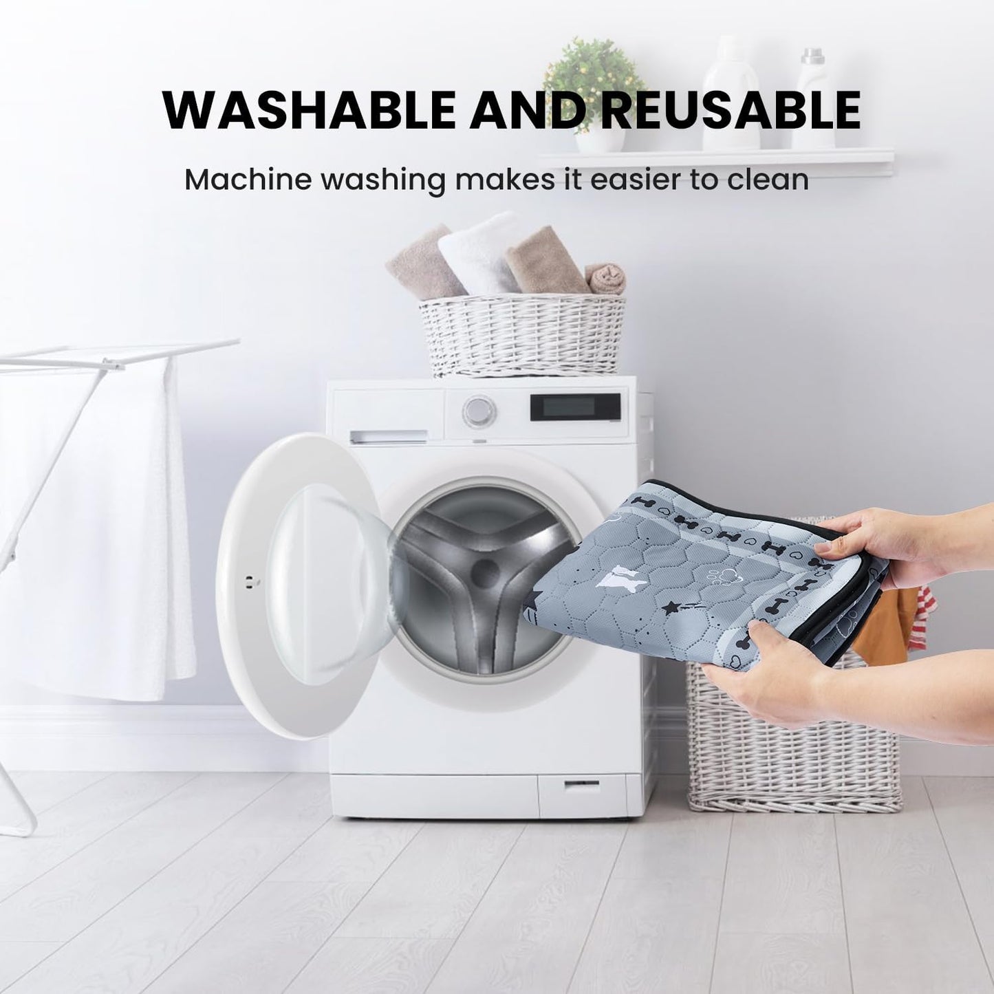 Gardner Pet Washable Dog Pee Pads, 36'' x 36'' Non Slip Dog Mats with Great Urine Absorption, Reusable Puppy Pee Pads for Potty Training, 2 Pack