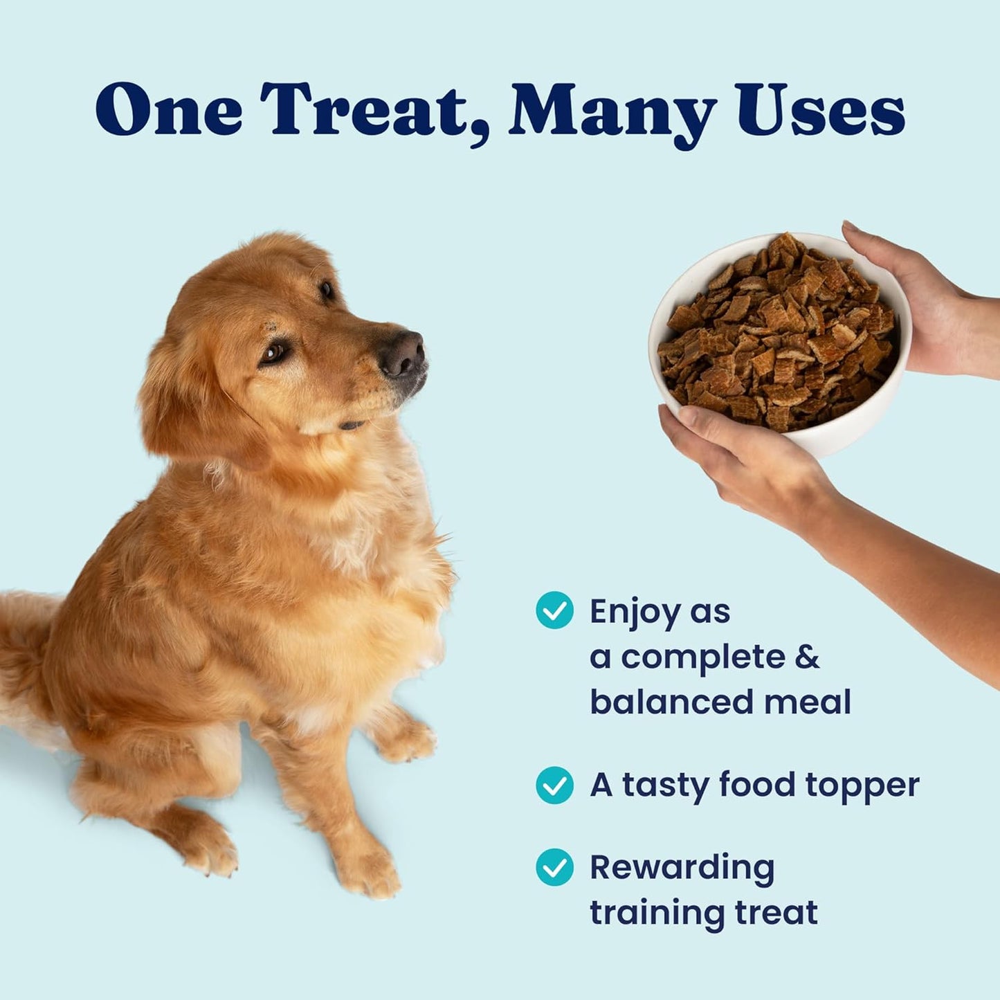 Solid Gold Air Dried Dog Food Toppers for Dry Food - Healthy Dog Treats w/Real Chicken & Superfoods - Serve as a Complete Meal, Topper or Treats - Supports Muscle Growth, Immunity & Digestion - 2lb