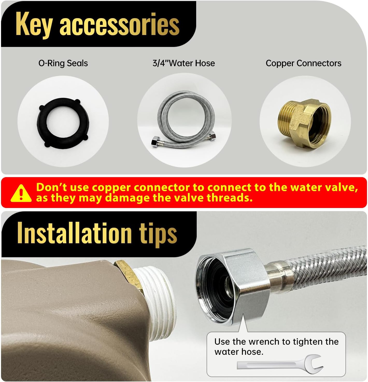 135OZ Automatic Water Dispenser for Dogs Patented Automatic Dog Water Bowl Fit 3/4'' GHT Male Faucet Outdoor Large Dog Water Bowl Include Water Hose Copper Connector Large Drinking Area Brown