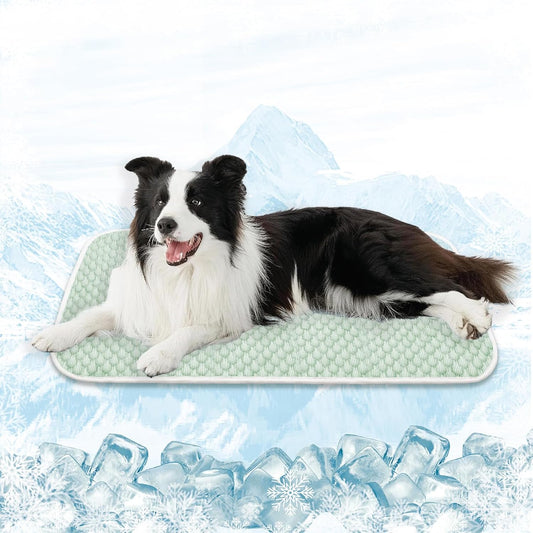 MICROCOSMOS Pet Cooling Mat & Sleeping Pad- Breathable Bubble Surface, EZ Clean. Keep Cooling for Pets, Kids and Adults in Summer.(Green, 36" x 24")