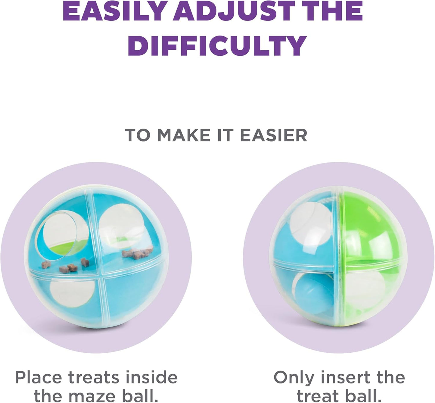 Outward Hound by Nina Ottosson A-Maze Ball Dog Treat Puzzle Ball, Level 2 Intermediate, Green