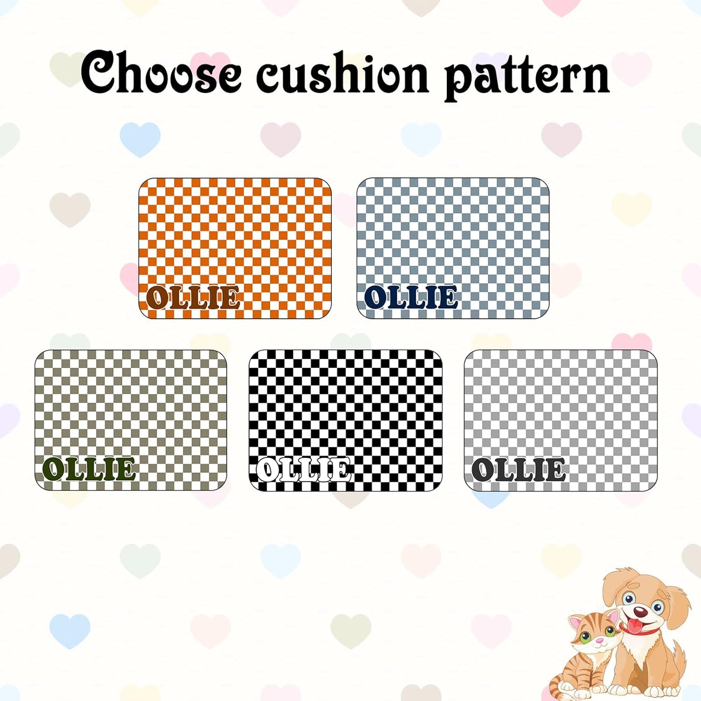 Personalized Dog Cat Feeding Mat Custom Pet Food Mat Waterproof Non-Slip Customized Puppy Name Photo Placemat Dish Rug Floor Protector Gifts for Pets Lover Pattern 7