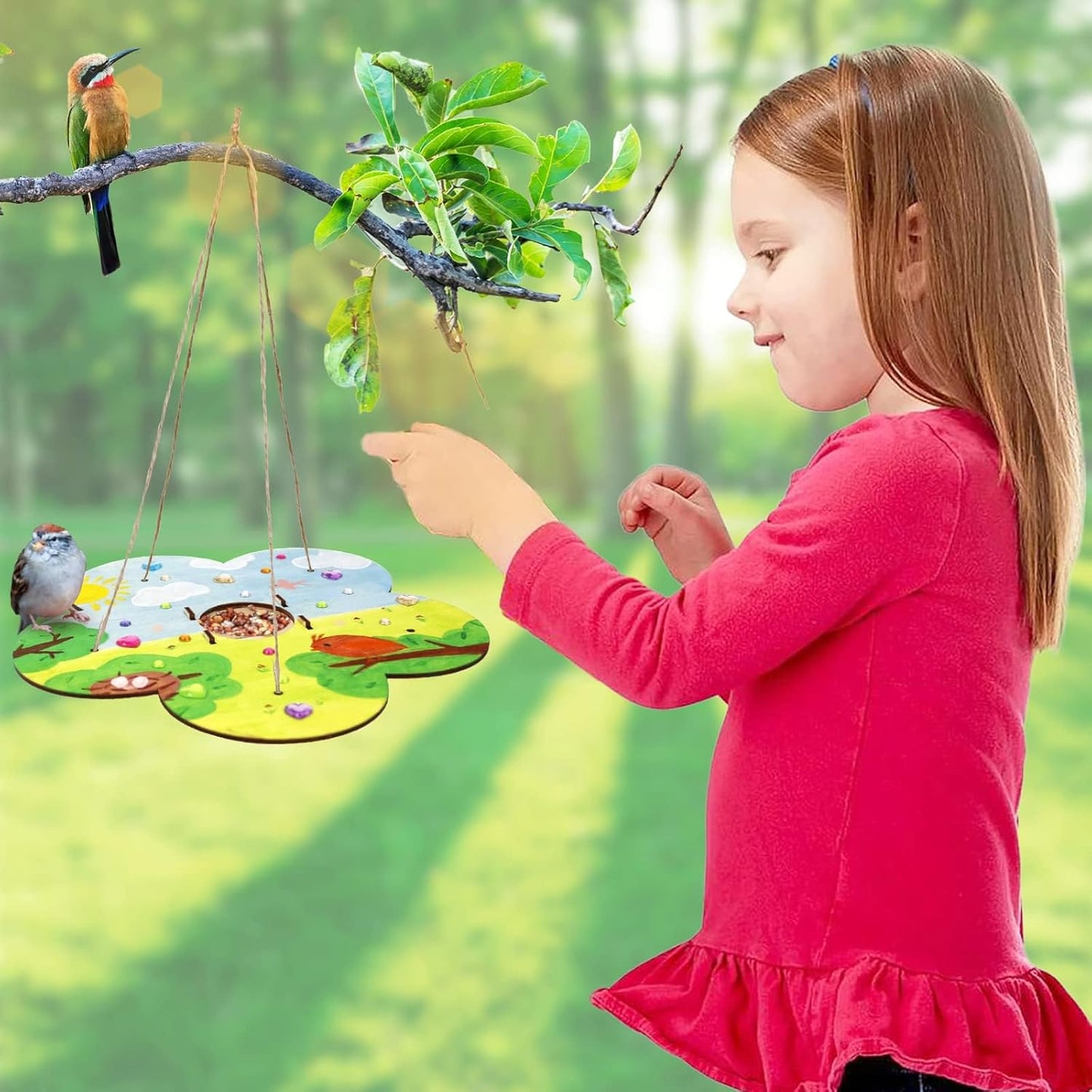 12 Pack Bird Feeder Craft Kits for Kids Ages 3-5 4-8 8-12, DIY Wooden Art Painting Outdoor Bulk Toys for Boys & Girls, Easter Christmas Gifts, Party Favor Gifts for Nature Loving Children