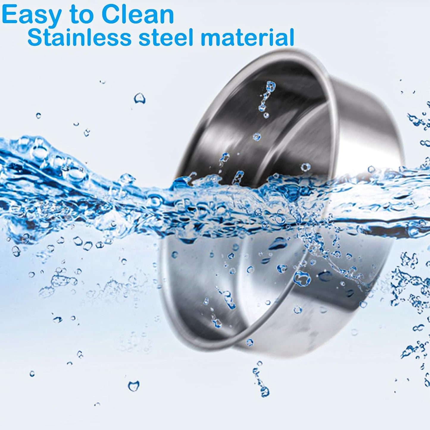 HERCOCCI Dog Crate Bowl, Removable Stainless Steel Pet Kennel Cage Hanging Food Bowls and Water Feeder Coop Cup Prevent Overflow for Puppy, Medium Dog, Cat, Rabbit, Ferret (2PCS)