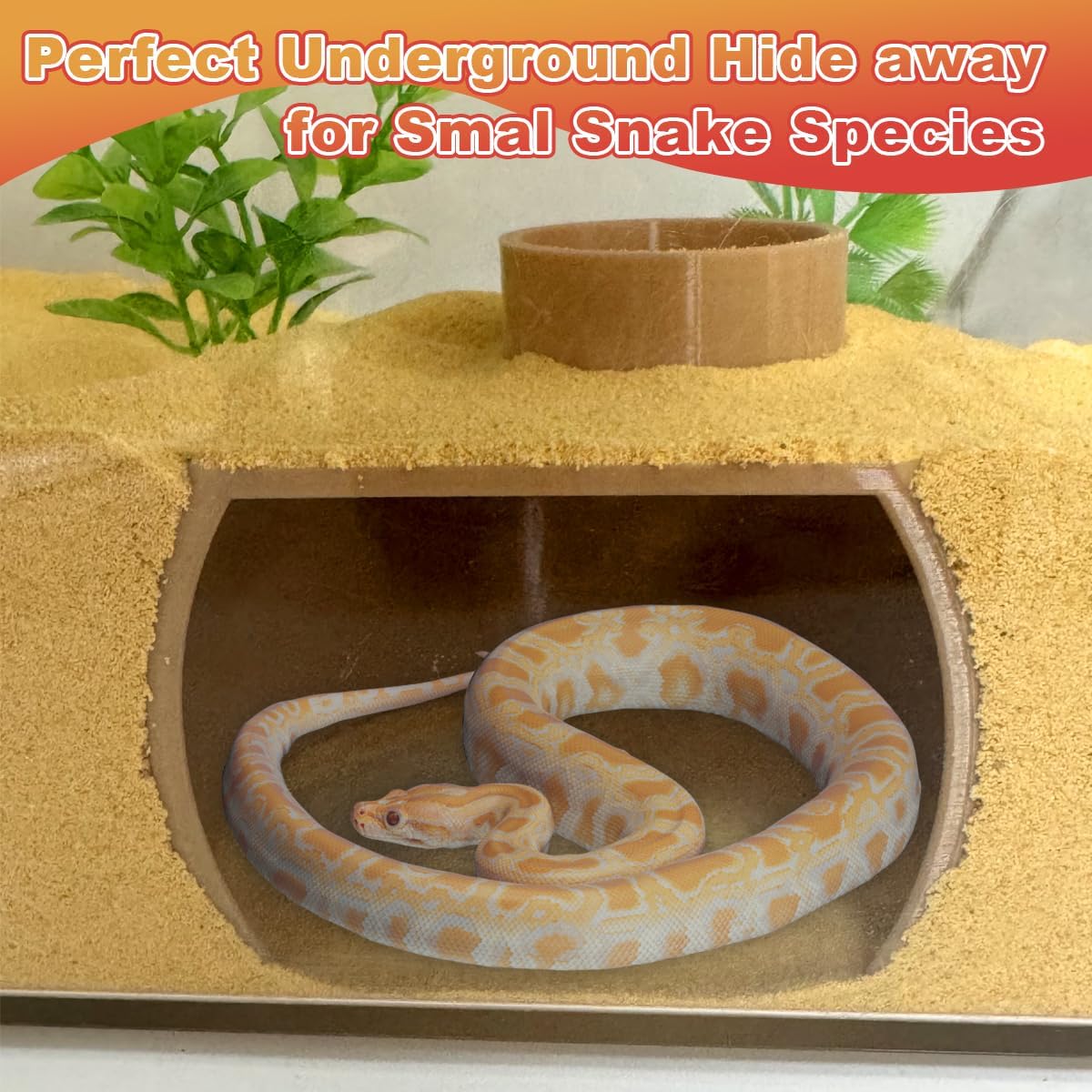 Bearded Dragon Underground Cave Hide - Bearded Dragon Tank Accessories, Reptile Tank Accessories, Leopard Gecko Tank Accessories, Reptile Habitat Tank Enrichment