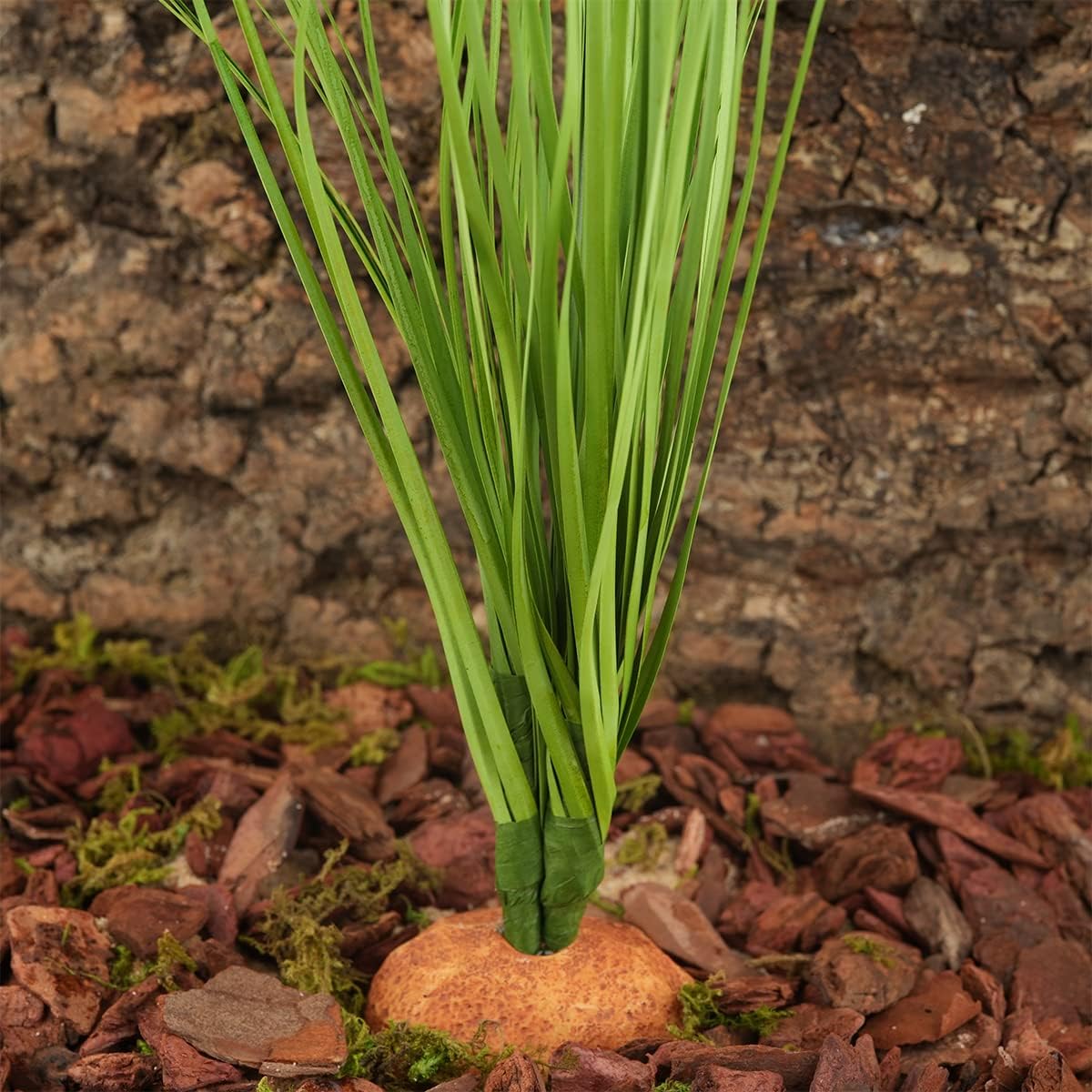 Fake Green Grass Plants, Reptile Plants for Terrarium, Bearded Dragon Tank Accessories Habitat Decor fit Crested Gecko Leopard Lizard Chameleon Ball Python Snake