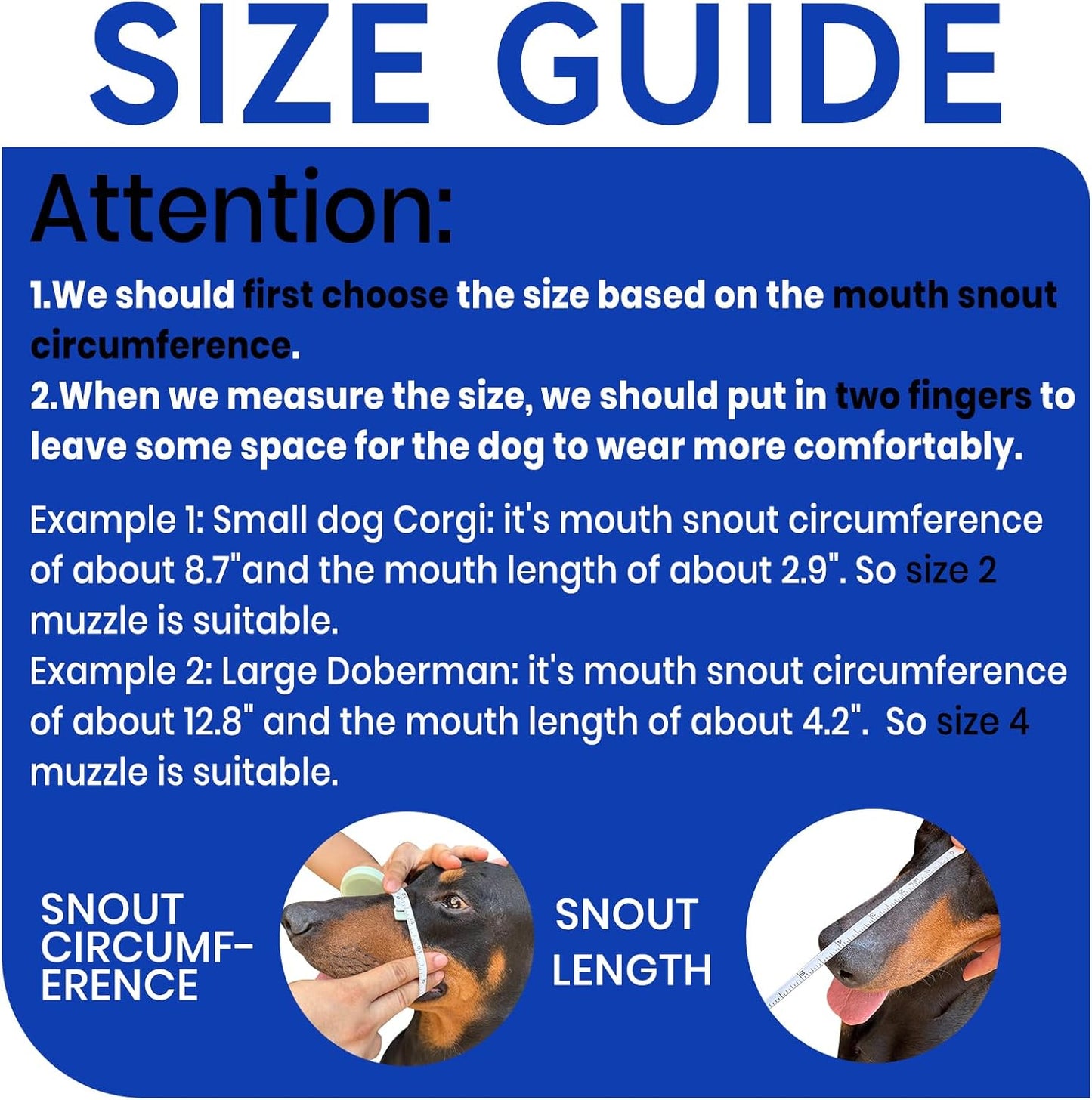 Dog Muzzle, Basket Muzzle for Small Medium Large Dogs, Anti-Biting and Chewing, Lightweight & Sturdy Cage Design,Allows Panting & Drinking, Ideal for Grooming & Training(Blue Size M)