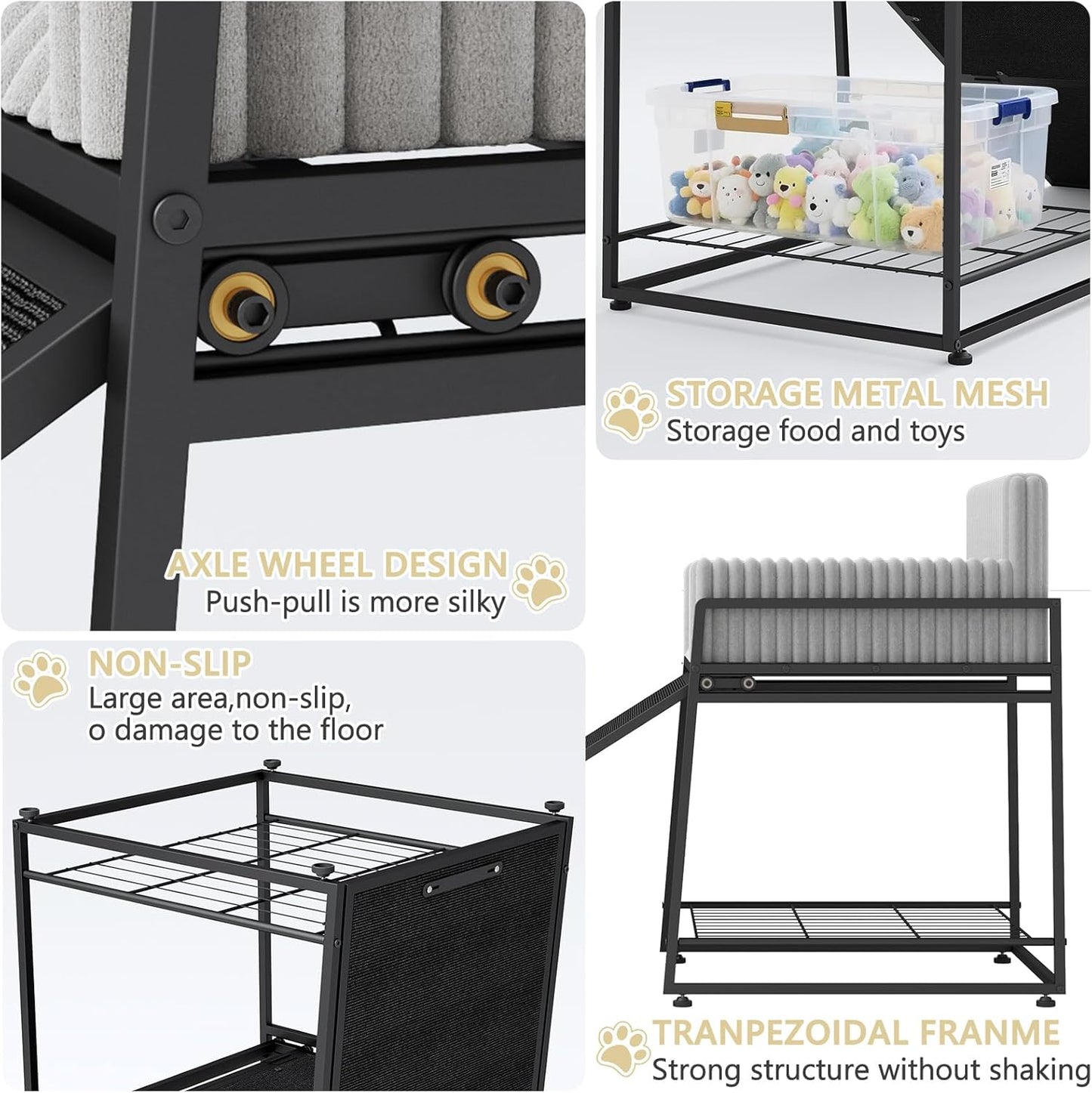 Pet Stairs Ramp with Seat,Dog Window Perch with Stairs and Storage,Dog Seat with Ramp Steps,Folding Pet Ramp for Dogs Cats,Bunk Bed Chair with Sofa Cushion for Bed Couch Office,Hold Up to 110 lbs