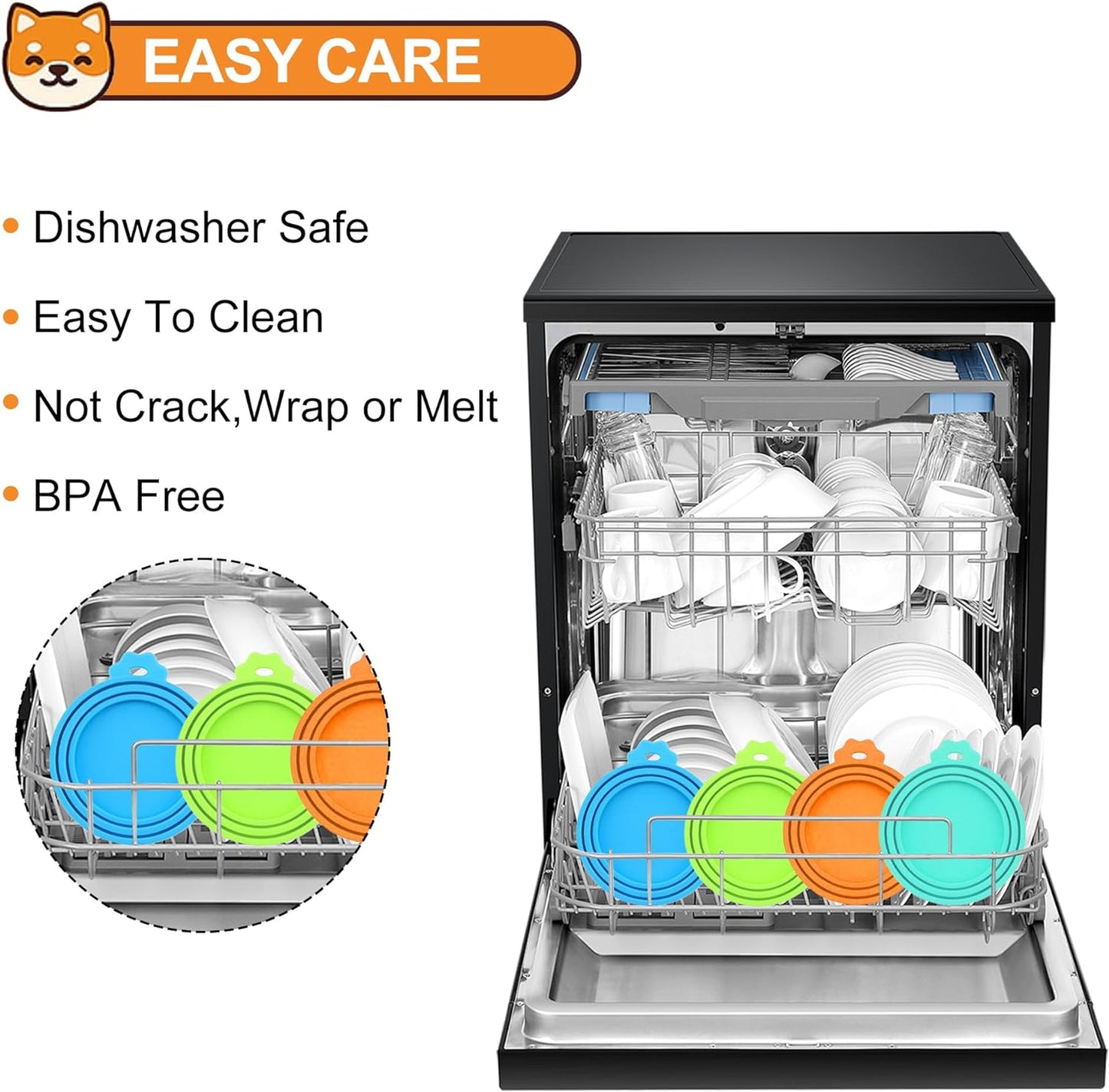 3 Pack Pet Food Can Covers, Silicone Universal Can Lids for Dog & Cat Food, BPA Free, One Fit Most Standard Size Can Lids Top Blue/Green/Dark Green