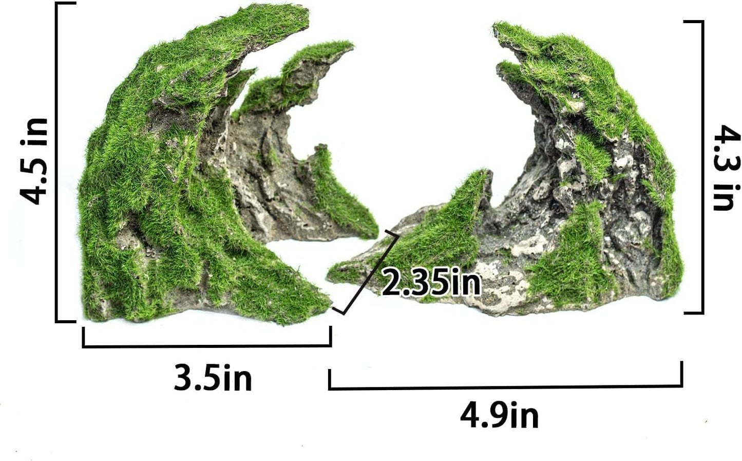 Novelsite Fish Tank Accessories, Aquarium Decorations, Scenery, Rock Ornaments - Create Aquatic Beauty with Premium Aquarium Decorations,8.5" W x 4.5" H x 3.2" D