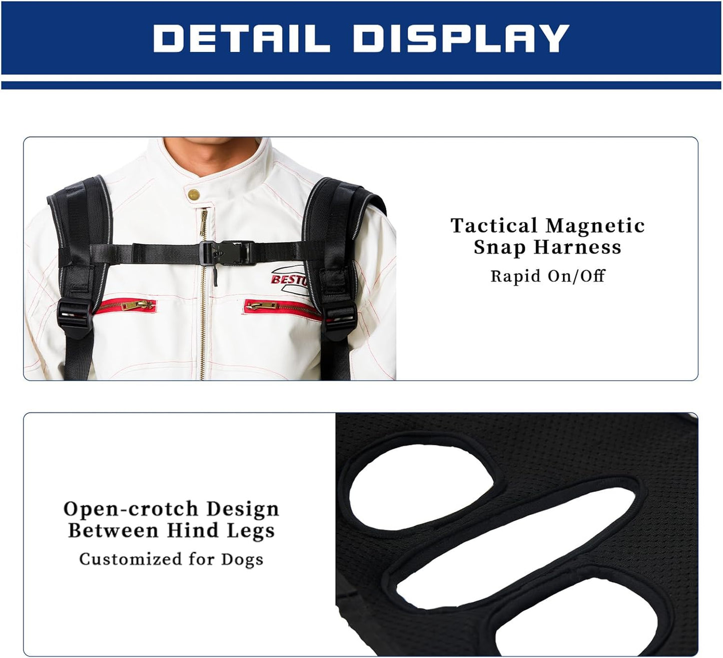 Dog Backpack Carrier - Spine-Friendly for Large Dogs(36-66lbs) Horizontal Design Dog Carrier with Adjustable Back Straps for Joint Injuries, Arthritis, Ideal for Stairs, Elderly Dogs(Size XXL)