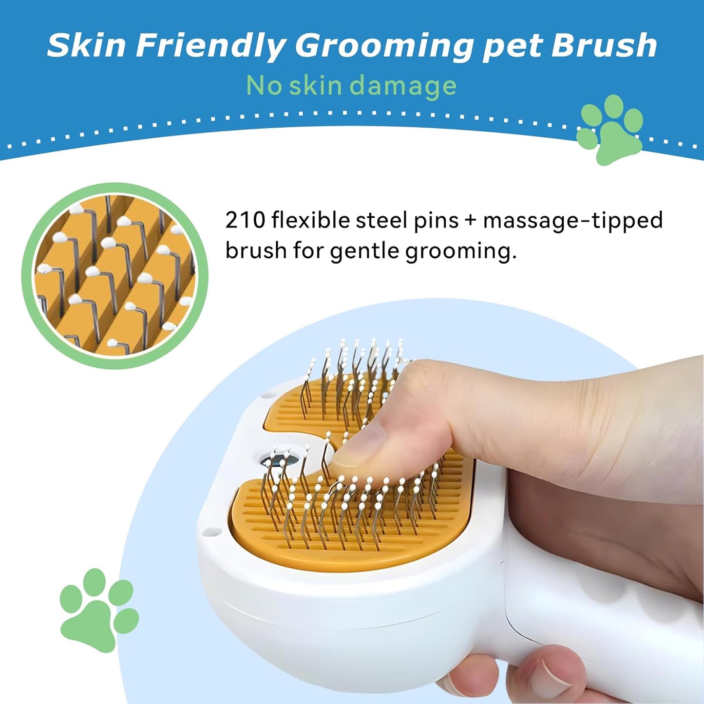 4-in-1 Pet Steam Brush for Dog & cat brush for shedding，Spray Hair Removal Comb with Waterless Shampoo–Self-Cleaning Pet Grooming Tool for Shedding, Anti-Static & Skin-Friendly Design