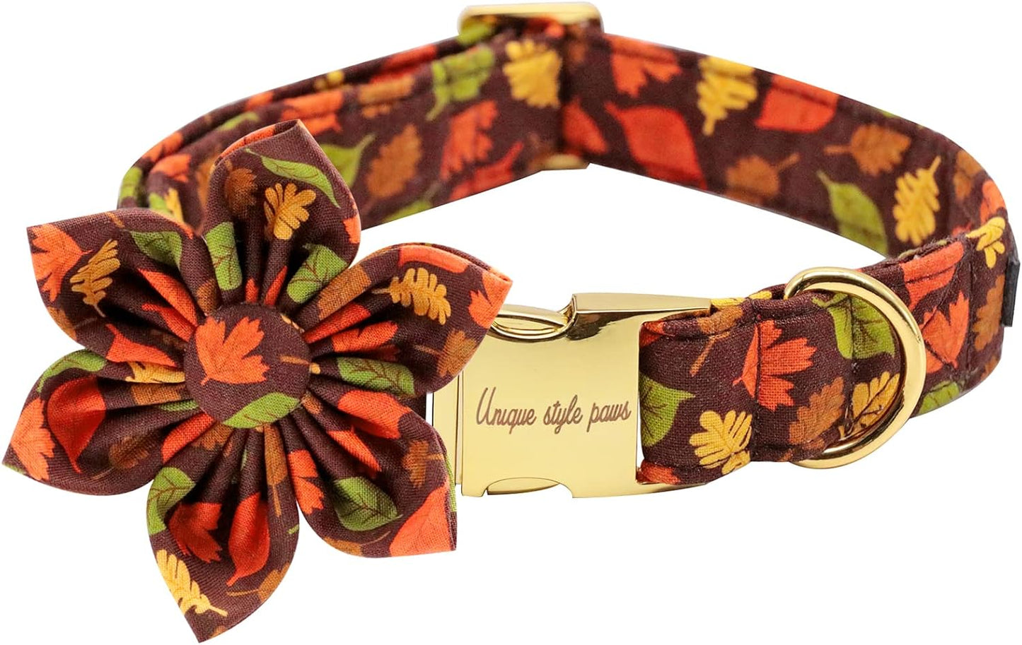 Unique style paws Fall Dog Collar with Bow, Puppy Collar Pet Gift Adjustable Dog Collar Soft and Comfy Bowtie Collars for Large Girl or Boy Dogs