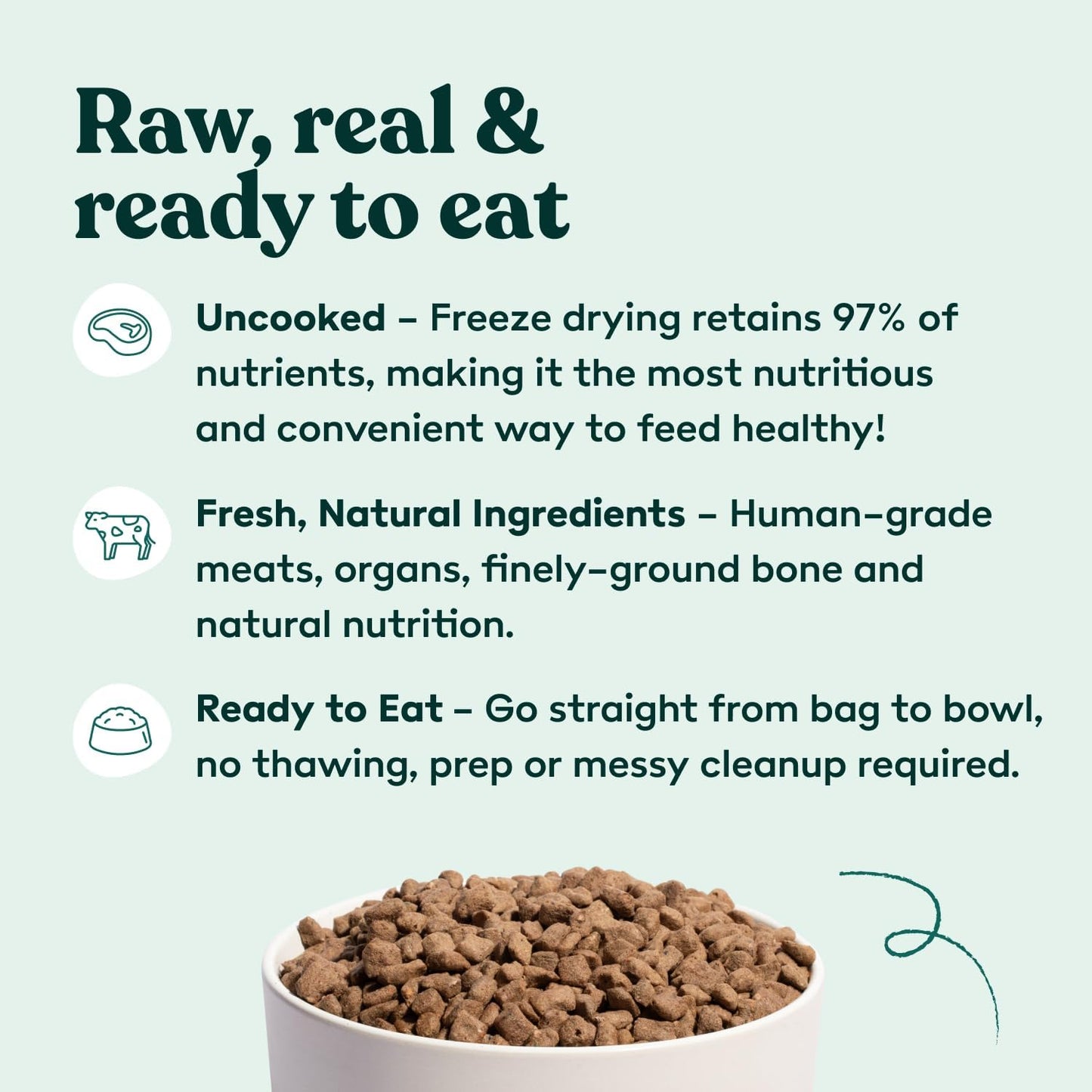 Little Hunter Freeze Dried Fresh Dog Food Raw Rabbit Recipe - Picky Eater-Approved Limited Ingredient for All Stages - High Protein, Small Batch, Grain Free Raw Dog Food, 15 oz