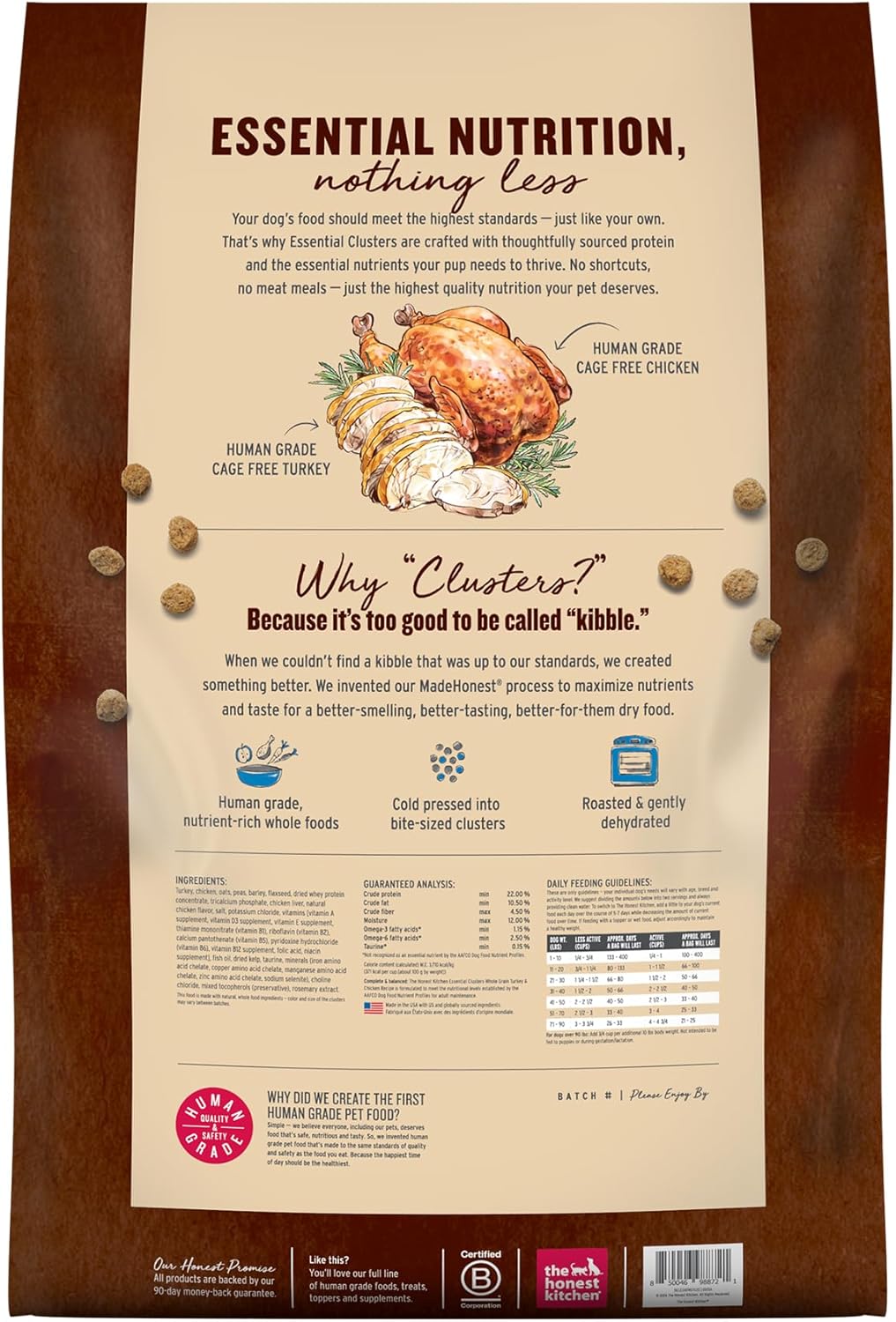 The Honest Kitchen Essential Clusters Dog Whole Grain Turkey & Chicken 20 lb Bag