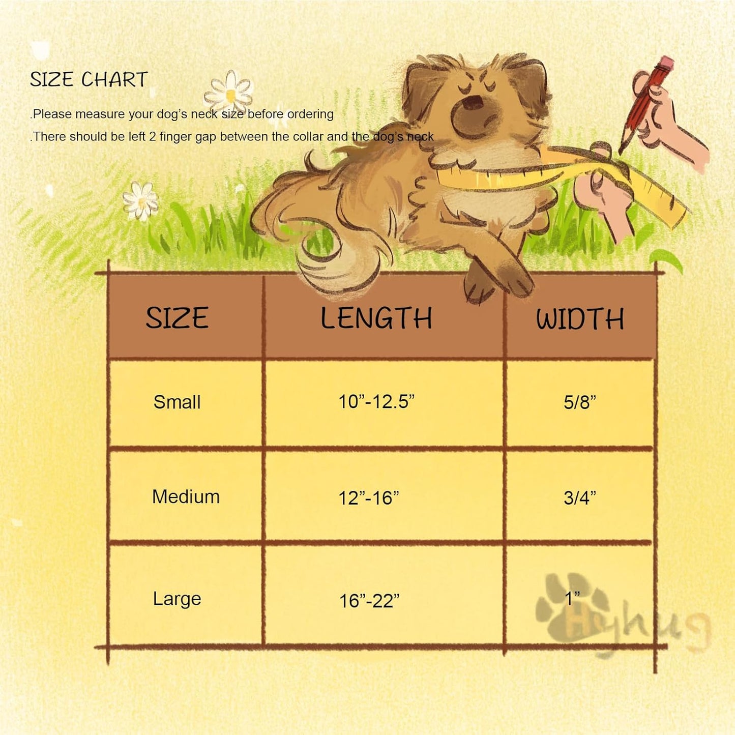 Hyhug Pets Classic Regular Heavy Duty Nylon Dog Collar (Small, Lime Green)