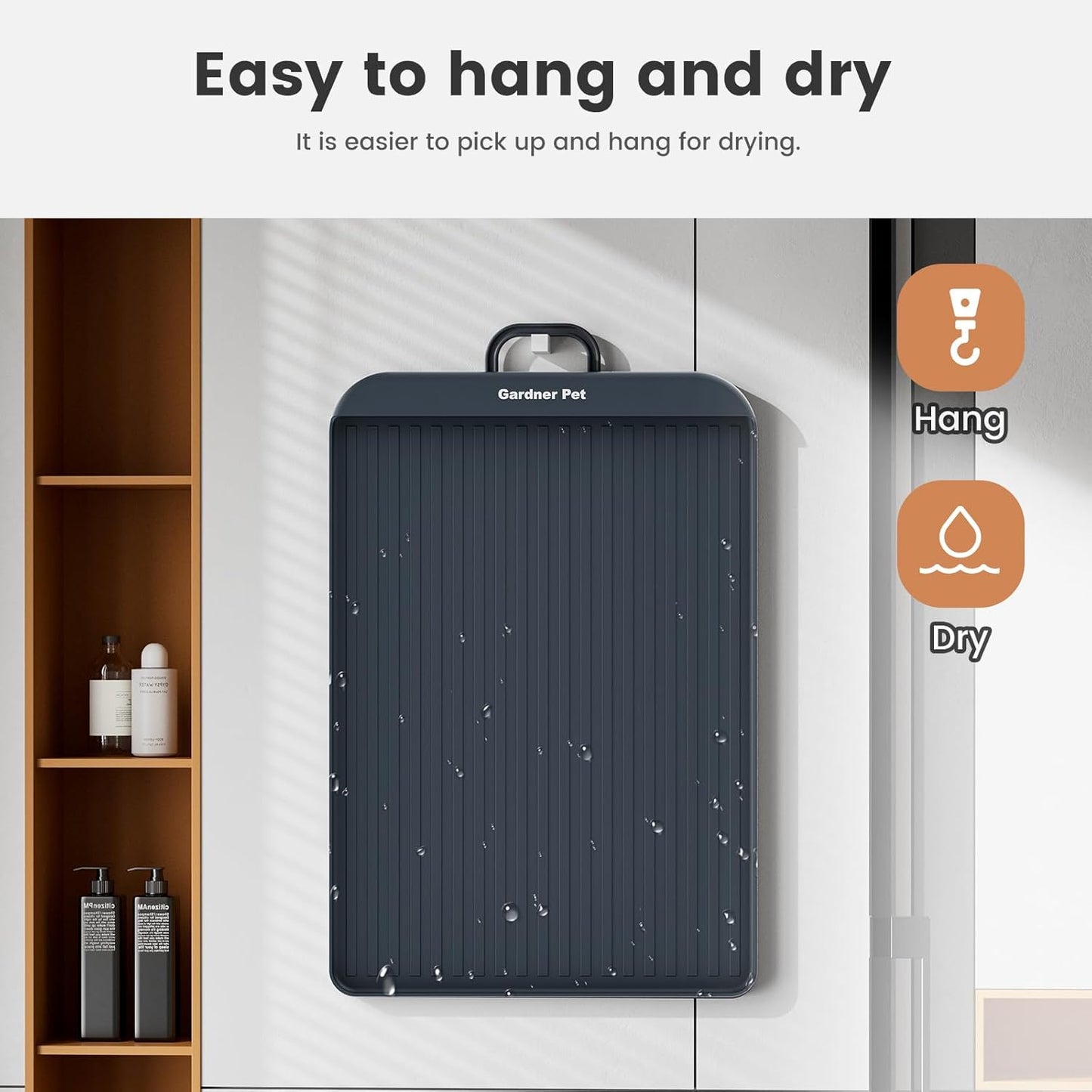 Gardner Pet Silicone Dog Food Water Mat for Floors Waterproof Anti-Slip Dog Bowl Large Mats for Food and Water to Prevent Spills for Dogs, Cats.