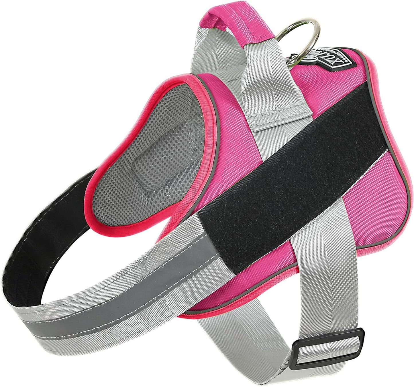 Bolux Dog Harness, No-Pull Reflective Dog Vest, Breathable Adjustable Pet Harness with Handle for Outdoor Walking - No More Pulling, Tugging or Choking (Fuchsia, X-Large (Pack of 1))