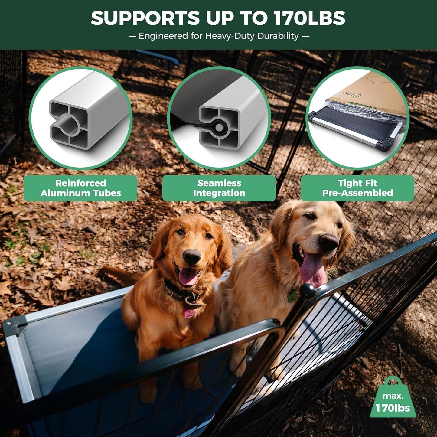 FXW TitanNest Chew-Proof Elevated Dog Bed, Raised Cot for Indoor/Outdoor/Camping Use, Durable & Washable Padded Pet Bed for Extra-Small Dogs, 29.0" L x 18.0" W x 4.5" H, Gray