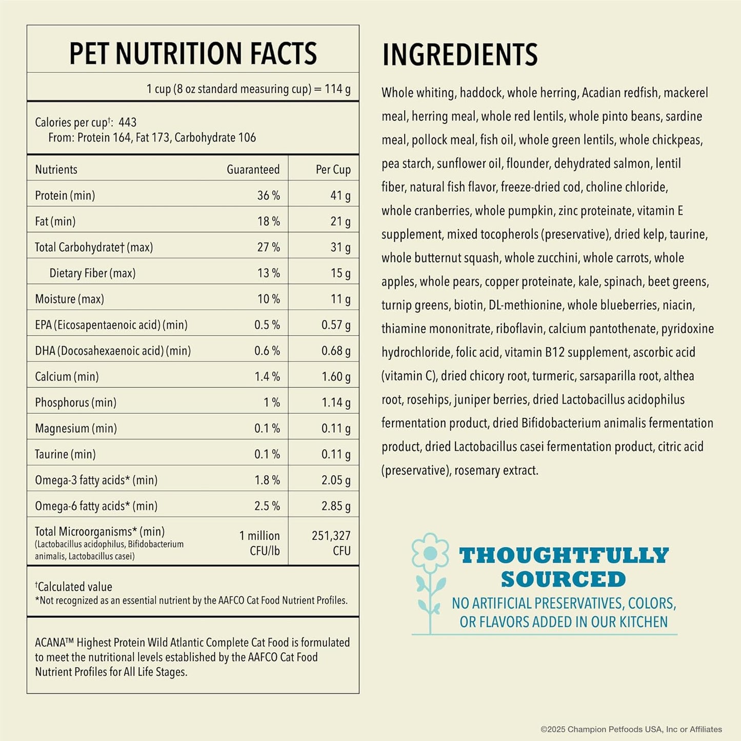 ACANA Grain-free Dry Cat Food Wild Atlantic Saltwater Fish with Freeze-Dried Liver 4lb Bag