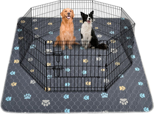 Aitmexcn Washable Puppy Dog Pee Pad, 2PCS 100% Waterproof Whelping Training Mat for Puppy/Senior Dog, Fast Drying Reusable Puppy Pads for Indoor, Outdoor and Car Travel- 54'' x 54''