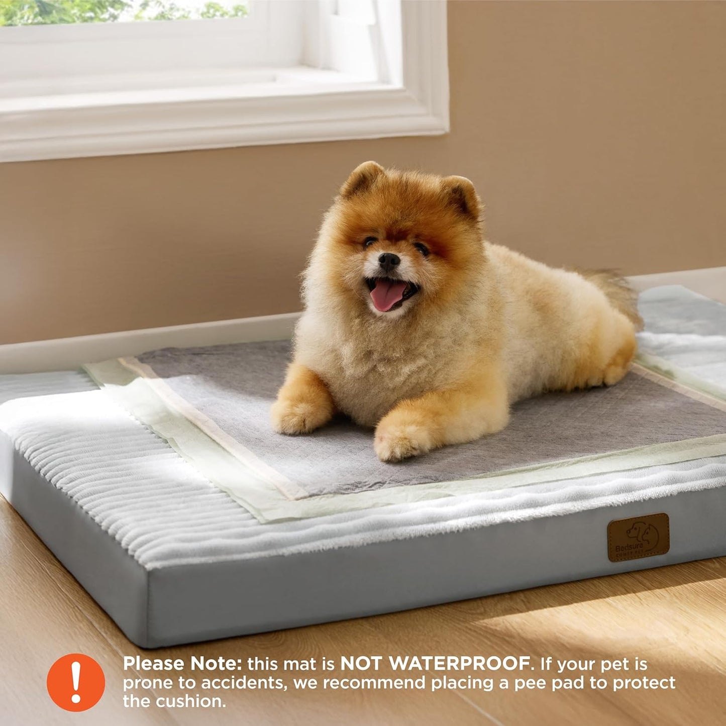 Bedsure Dog Bed for Small Dogs - Orthopedic Pet Beds with Removable Machine Washable Cover, Egg Crate Foam Puppy Pad, Suitable for Pet Up to 20 lbs, 23"x17"
