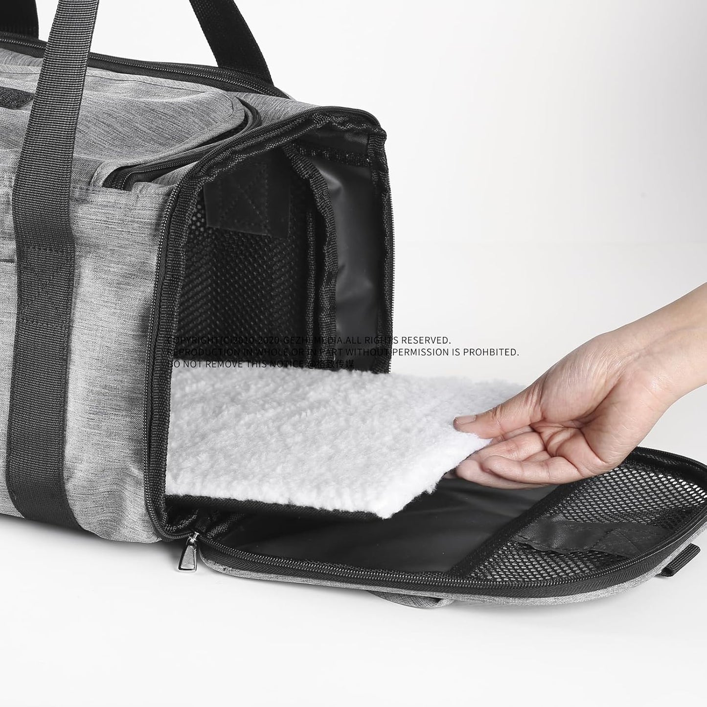 Pet Carrier Bag for Small Medium Cats Dogs Puppies up to 26 Lbs,Steel Frame Dog Carrier,pricacy-Oriented cat Carrier,Collapsible pet Carrier for Easy Storage (Grey, Large:20.9"X12.6"X12.6")