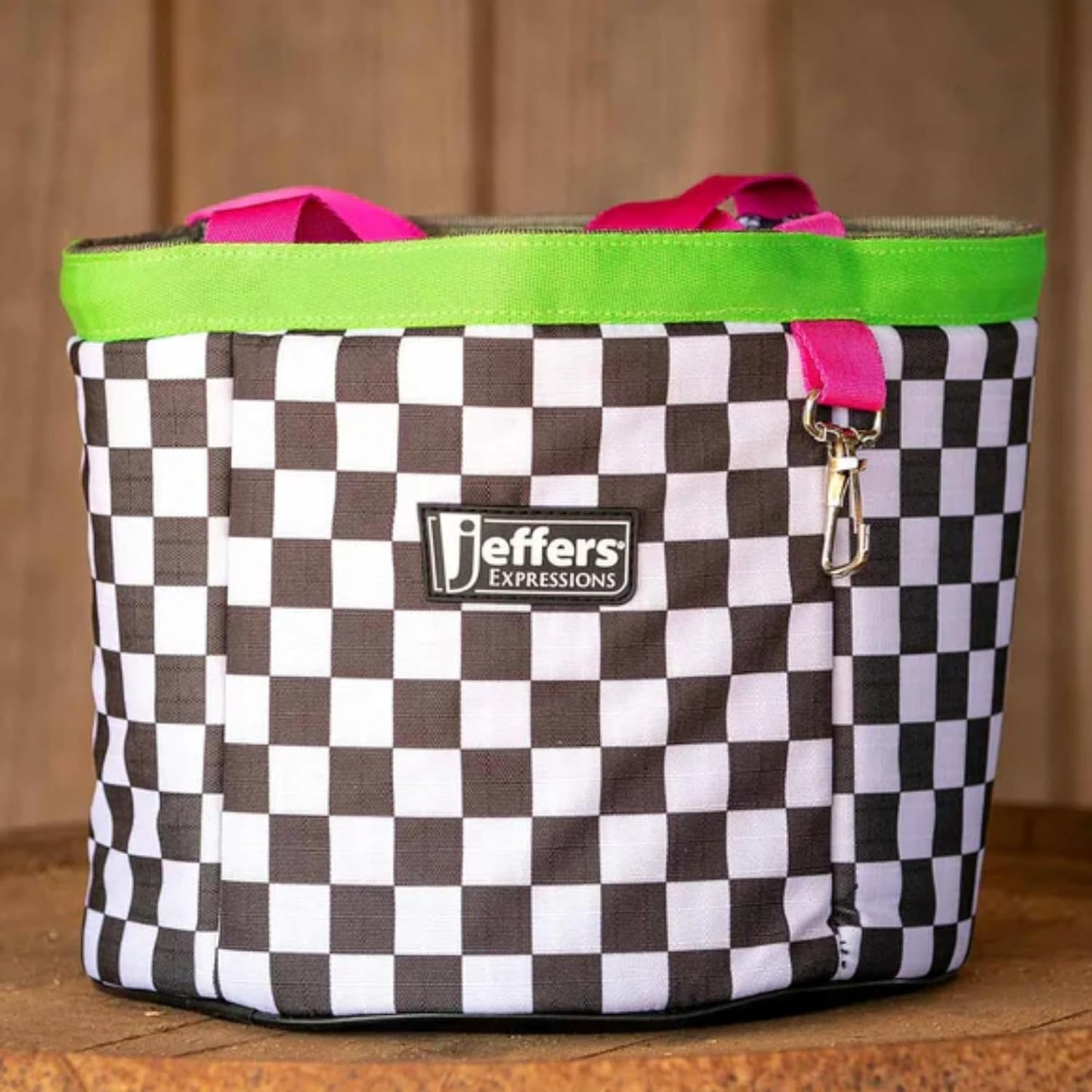 Jeffers Expression Grooming Tote Caddy, Skater Cowgirl - Durable Ripstop Organizer with Pockets for Horse Grooming Tools - Easy Carry Nylon Straps, Compact Storage for Stable, Travel & Equine Supplies