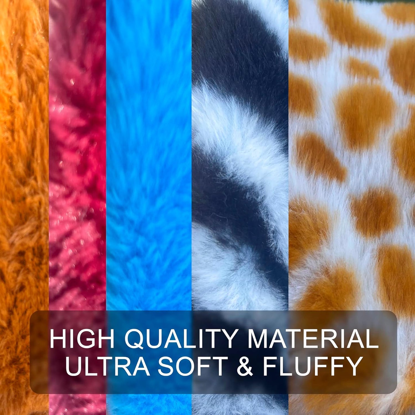 Jalousie 5 Pack Stuffingless Dog Squeaky Toys Dog Toy w/Durable Liner No Stuffing Dog Toy - Dog Toys Crinkle Paper Squeaker Toy for Medium Large Dogs (5 Pack - Extra-Large - Premium Furrrr)