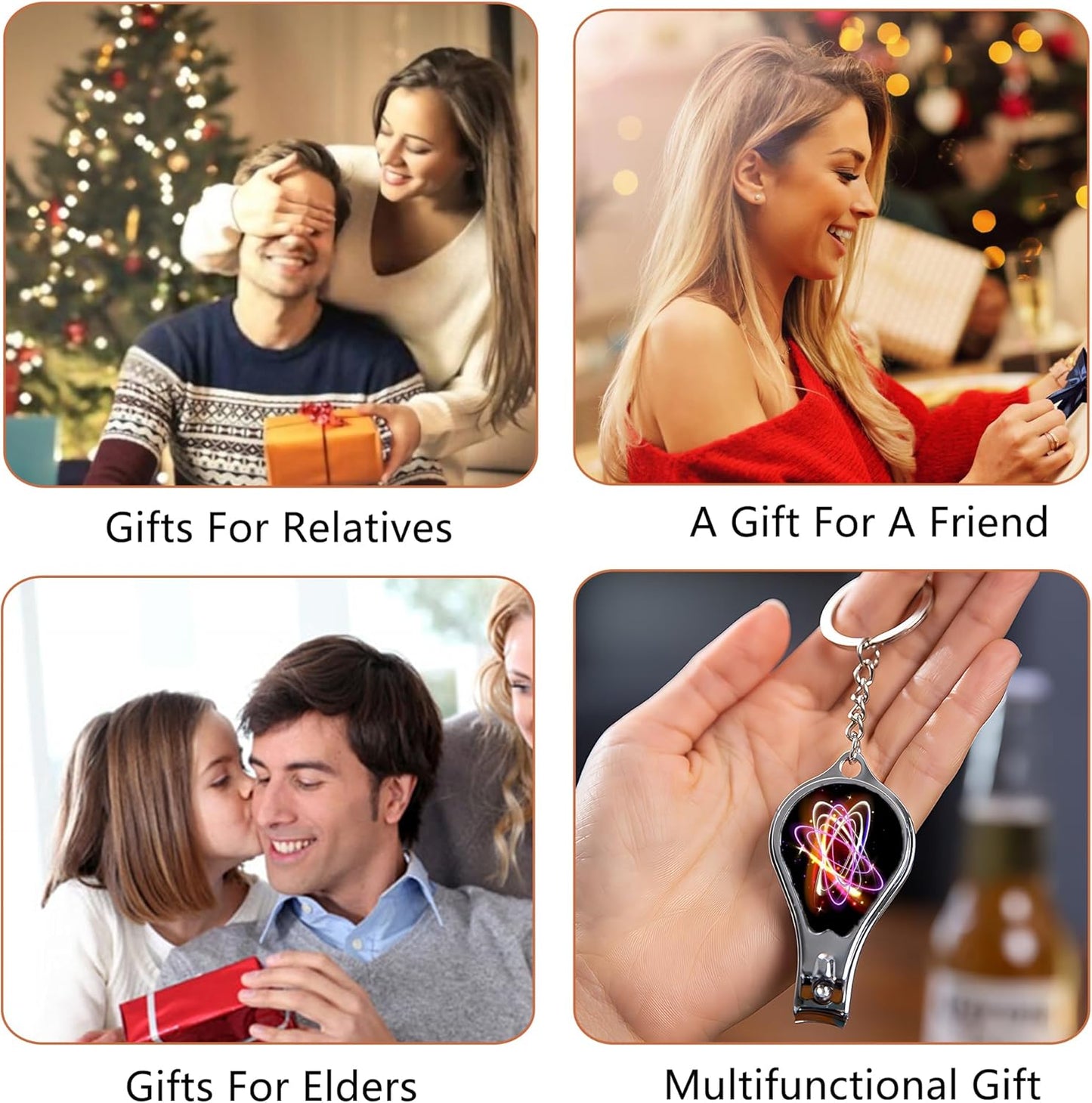 Nail Clippers for Men Women Sharp Keychain Fingernail Clipper 2 Pack Toenail Clippers Cute Nail Cutter Set Multifunction Cuticle Trimmer with Opener(Colorful)