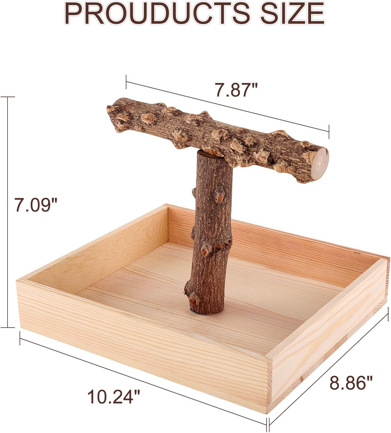 Bird Perch, Portable Tabletop Bird Stand, Training Play T Shaped Stand for Parrot Parakeet Cockatiels Conures Budgies Finch Lovebirds