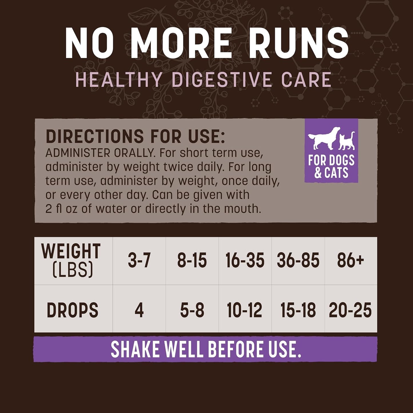 Earth Animal Herbal Remedies | No More Runs | 2 fl oz