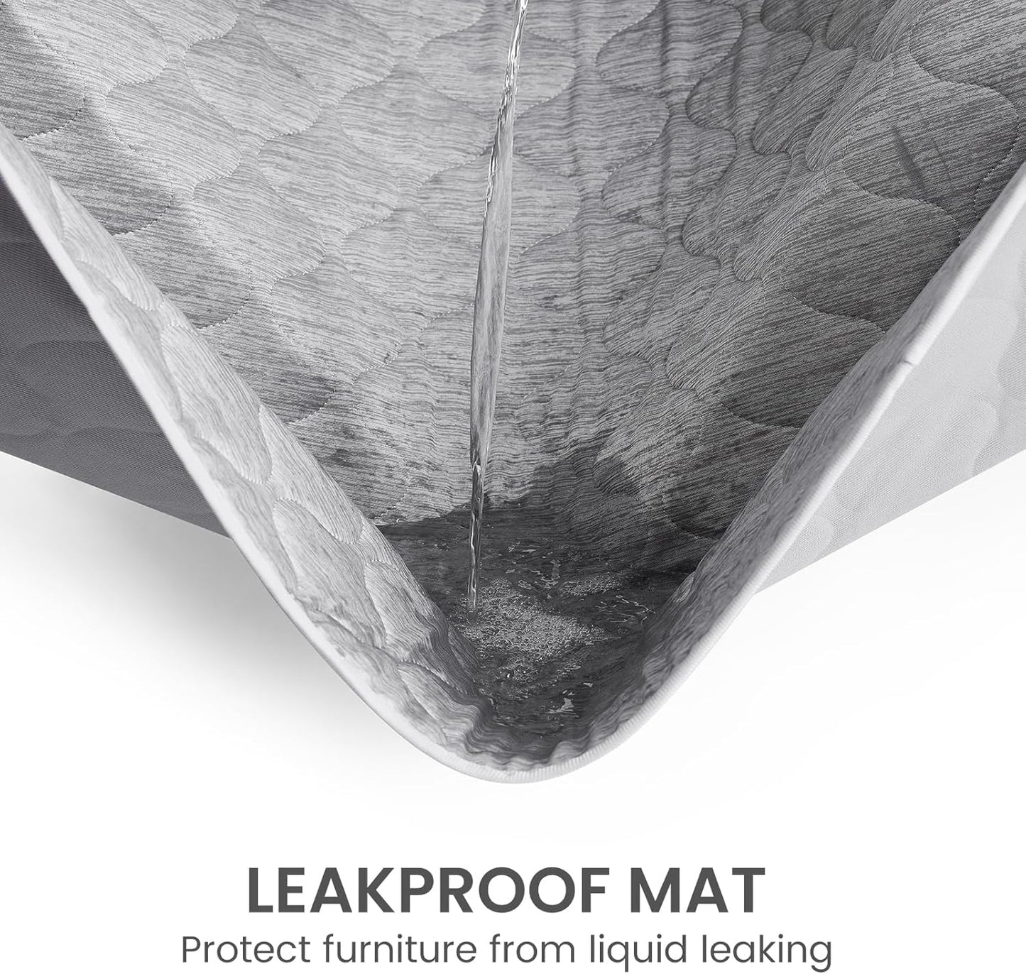 Cozy Bliss Leakproof Cooling Blanket for Large Dogs – Q-Max>0.4, Durable & Washable Dog Cooling Mat for Hot Weather, Soft Pet Throw & Couch Protector for Dogs & Cats, 40x60 Inch, Heather Silver Grey