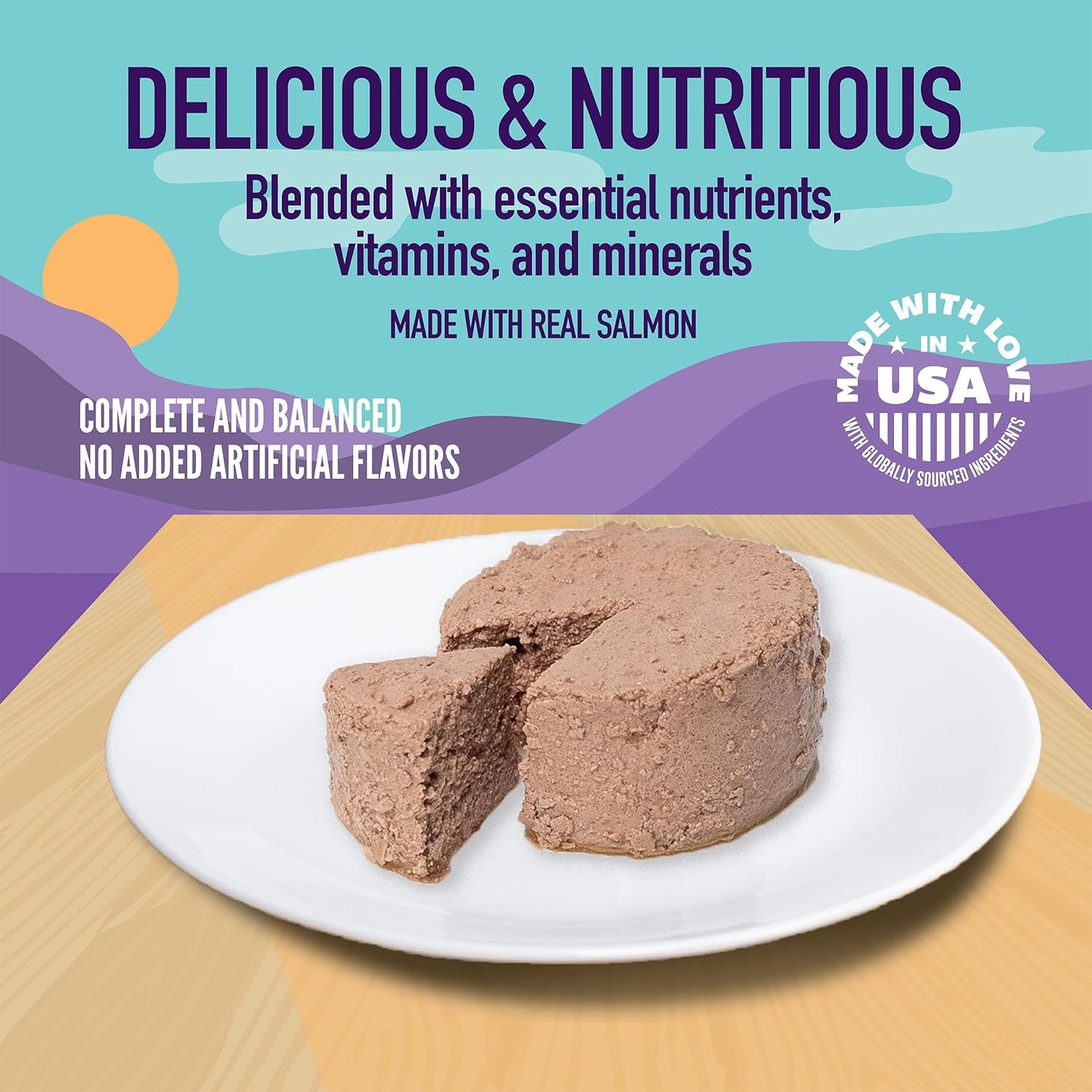 A Strong Heart Canned Wet Cat Food, Salmon Dinner Paté - 3 oz Cans (Pack of 24), Made in The USA with Real Salmon