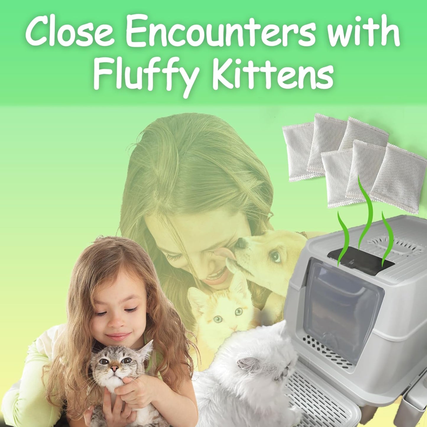 Activated Charcoal Odor Absorber Bags Compatible with OKSOTY Stainless Steel Cat Litter Box, Natural Coconut shell Charcoal Bags, Absorb Odors/Control Damp from Pets/Keep Home Fresh（6PCS）