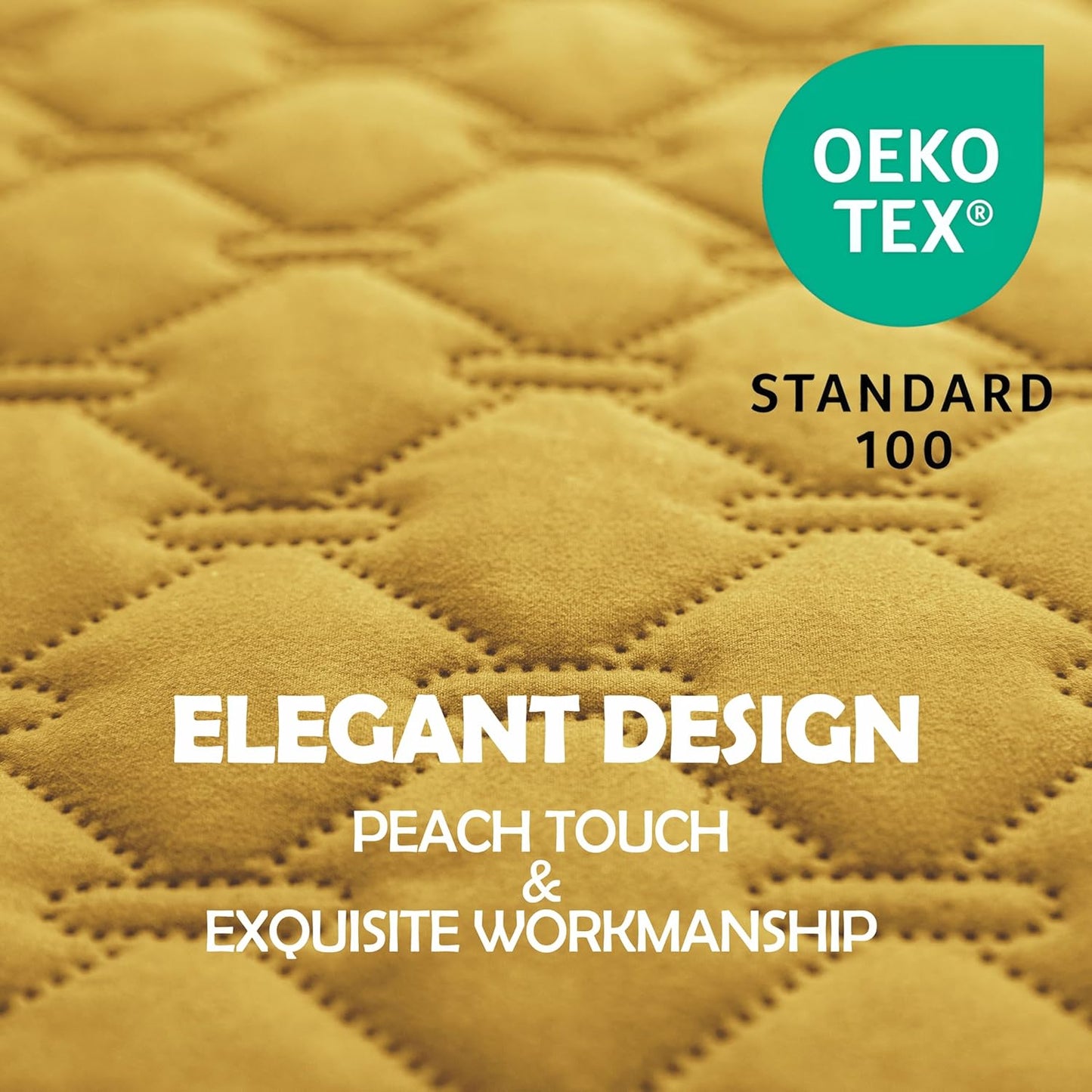 gogobunny 100% Double-Sided Waterproof Dog Bed Cover Pet Blanket Sofa Couch Furniture Protector for Puppy Large Dog Cat, Reversible (32x53 Inch (Pack of 1), Dark Yellow/Light Yellow)